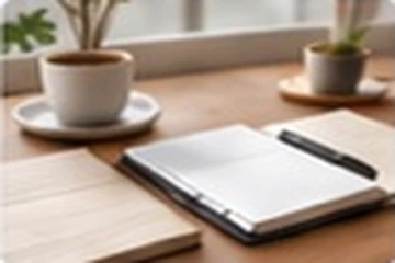 Notebook on a desk